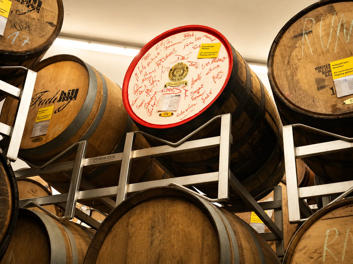 Whiskyfässer für ein Whisky Tasting bei Liquid Prodigy in Köln